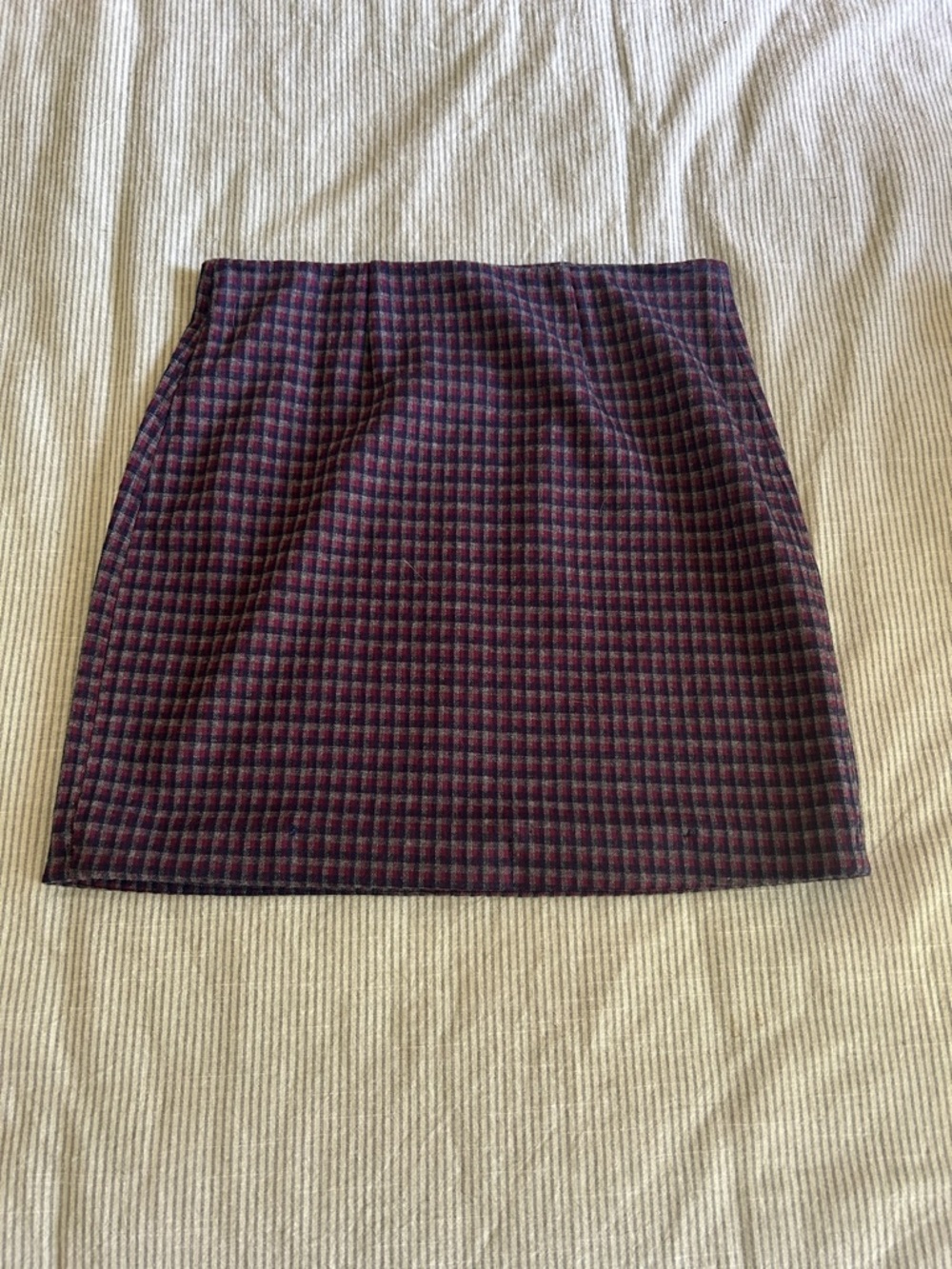 Jolt Purple and Burgundy Plaid Mini Skirt